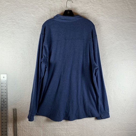 Alpine Design Shirt Mens XL Indigo Blue Heather Wanderful Knit Long Sleeve 7027 - Picture 6 of 8
